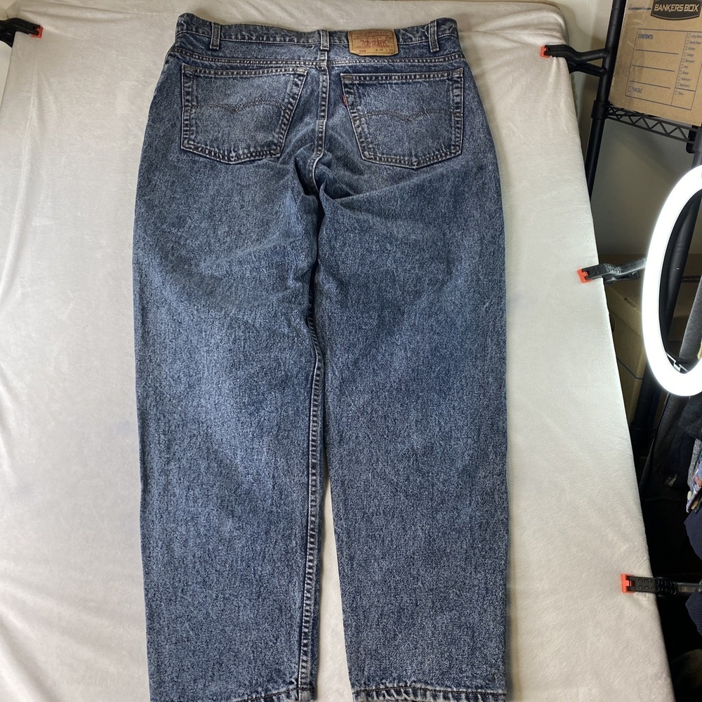 VTG Levis 550XX Jeans USA Fits Mens 36x30 Acid Wash Denim Red Tab Cowboy Rodeo
